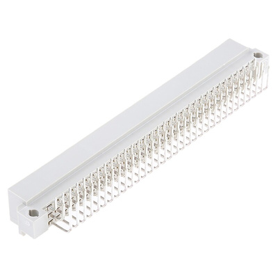 TE Connectivity Eurocard 96 Way 2.54mm Pitch, Type C Class C2, 3 Row, Right Angle DIN 41612 Connector, Plug