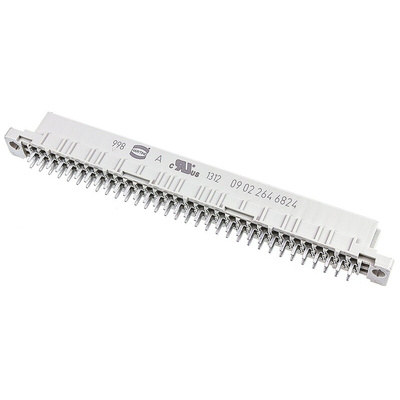 Harting 64 Way 2.54mm Pitch, Type B Class C2, 2 Row, Straight DIN 41612 Connector, Socket
