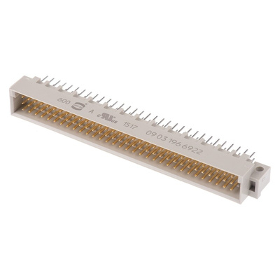 HARTING 96 Way 2.54mm Pitch, Type C Class C2, 3 Row, Straight DIN 41612 Connector, Plug