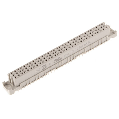 HARTING 64 Way 2.54mm Pitch, Type C Class C2, 3 Row, Straight DIN 41612 Connector, Socket