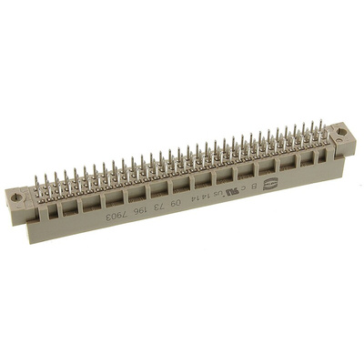 HARTING 09 73 96 Way 2.54mm Pitch, Type R Class C3, 3 Row, Straight DIN 41612 Connector, Plug