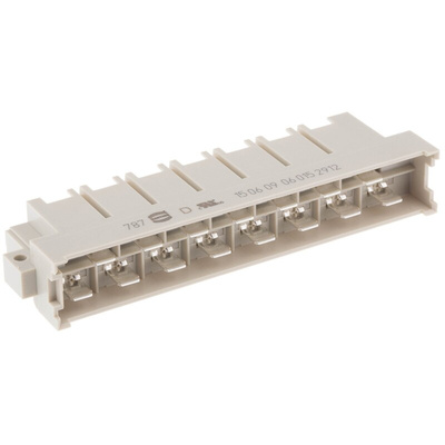 HARTING 09 06 15 Way 10.16mm Pitch, Type H15 Class C1, 2 Row, Straight DIN 41612 Connector, Plug