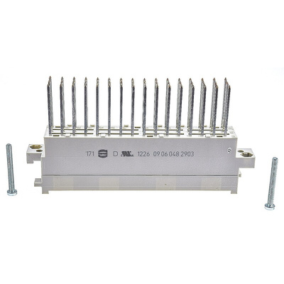 Harting 09 06 48 Way 5.08mm Pitch, Type F Class C1, 3 Row, Straight DIN 41612 Connector, Plug
