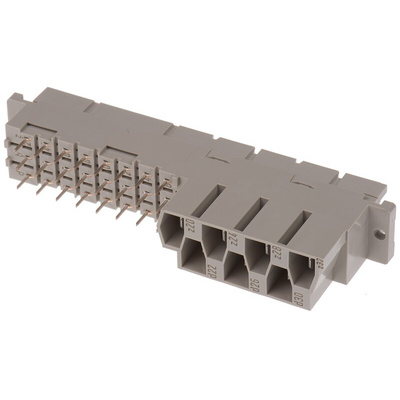 HARTING 09 06 24 + 7 Way 3.81 mm, 5.08 mm, 6.5 mm, 10.16 mm Pitch, Type MH Class C2, 2/3 Row, Straight DIN 41612