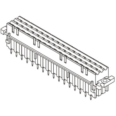 Harting 09 06 48 Way 5.08mm Pitch, Type F Class C1, 3 Row, Straight DIN 41612 Connector, Socket