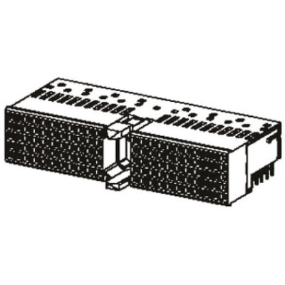 Harting, har-bus HM 2mm Pitch Hard Metric Type B Backplane Connector, Female, Right Angle, 22 Column, 5 Row, 110 Way