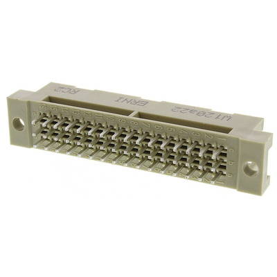 ERNI ERNIPRESS 48 Way 2.54mm Pitch, Type R/2 Class C2, 3 Row, Straight DIN 41612 Connector, Plug