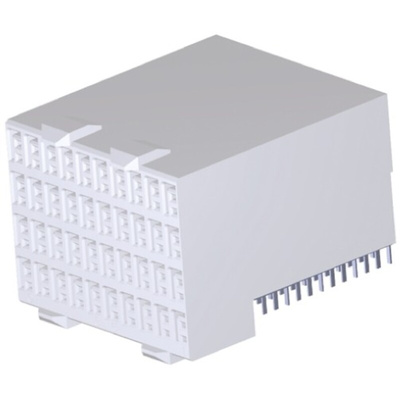 TE Connectivity, Z-PACK HM-Zd 2.5mm Pitch 4 Pair, High Speed Hard Metric Backplane Connector, Female, Right Angle, 10