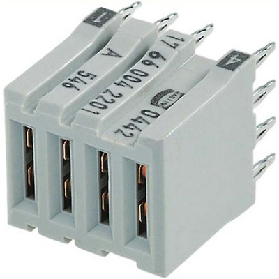 Harting, Har-Bus HM Power 3mm Pitch Hard Metric Backplane Connector, Female, Straight, 4 Row, 4 Way, 1766