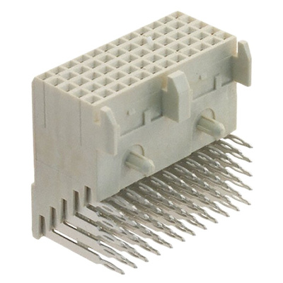 TE Connectivity 2mm Pitch Connector Backplane Connector, Female, Right Angle, 5 Row, 5 Way