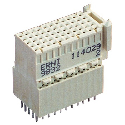 ERNI, ERmet 2mm Pitch Hard Metric Type C Backplane Connector, Female, Vertical, 11 Column, 5 Row, 55 Way
