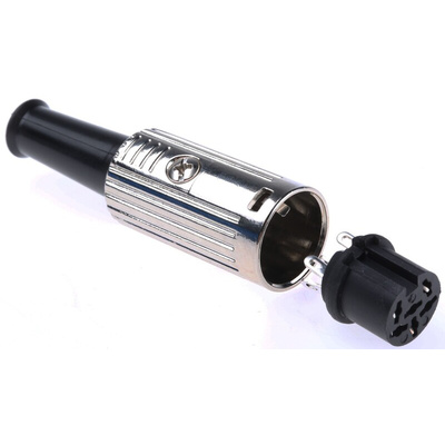 RS PRO 6 Pole Din Socket, 1A, 100 V ac, Push Lock, Female, Cable Mount
