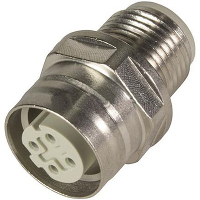 Harting 4 Pole M12 Socket to 4 Pole M12 Plug Adapter