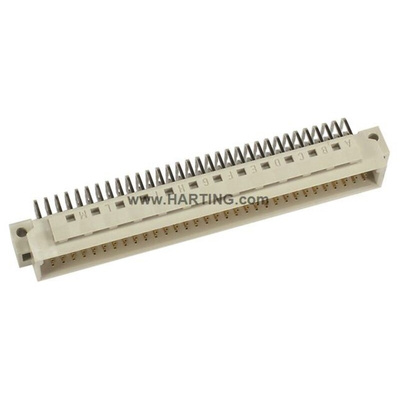 HARTING DIN 41612 96 Way 2.54mm Pitch, Type C, 3 Row, Angled DIN 41612 Connector, Plug
