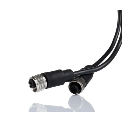 RS PRO 4 Pole M12 Plug to 4 Pole M12 Socket Adapter