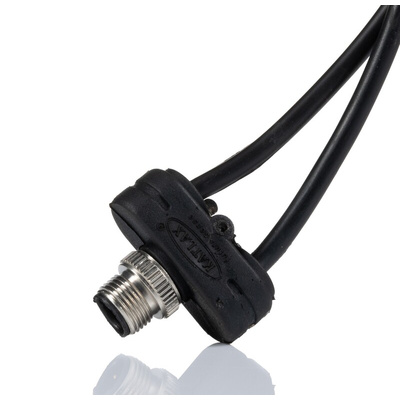 RS PRO 4 Pole M12 Plug to 4 Pole M12 Socket Adapter
