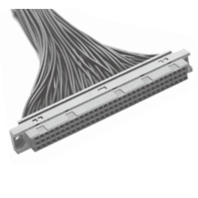 Hirose PCN 96 Way 2.54mm Pitch, Type Socket, 3 Row, Straight Backplane Connector, Socket