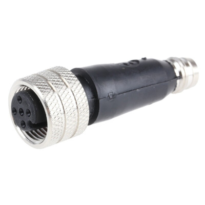 Brad from Molex 3 Pole M8 Plug to 5 Pole M12 Socket Adapter