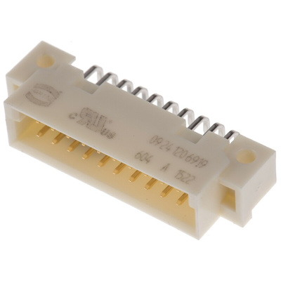 Harting 20 Way 2.54mm Pitch, Type 3B Class C2, 2 Row, Right Angle DIN 41612 Connector, Plug