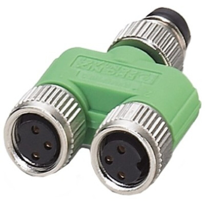 Phoenix Contact 3 Pole M8 Plug to 6 Pole M8 Socket Adapter