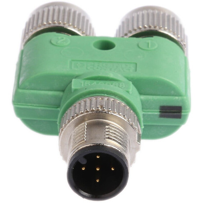 Phoenix Contact 5 Pole M12 Plug to 5 Pole M12 Socket Adapter