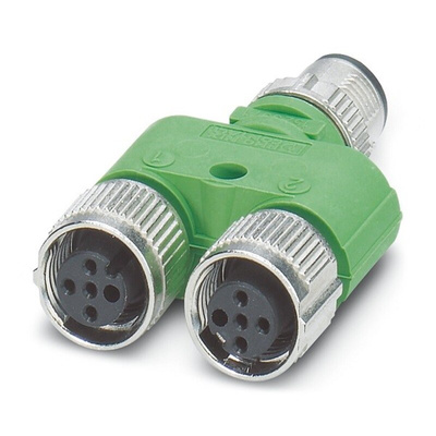 Phoenix Contact 5 Pole M12 Plug to 5 Pole M12 Socket Adapter