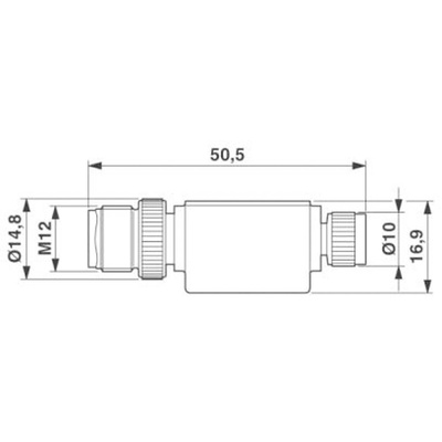 Phoenix Contact 4 Pole M12 Plug to 4 Pole M8 Socket Adapter