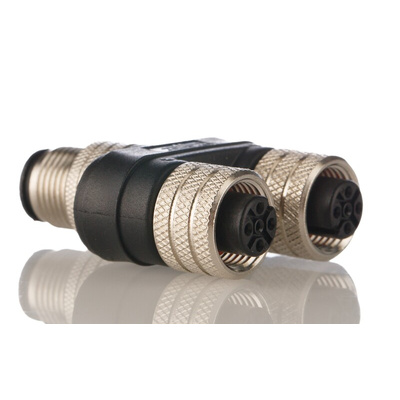 Brad from Molex 4 Pole M12 Plug to 4 Pole M12 Socket Adapter