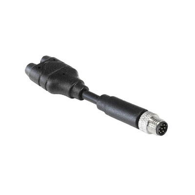 Bulgin Male Pole M8 Plug to 8 Pole M8 Plug Adapter