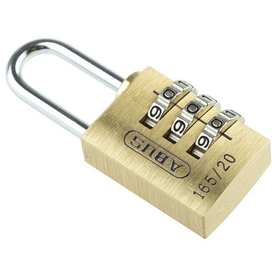 ABUS XR0165 20 All Weather Brass, Steel Combination Padlock 20mm