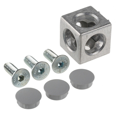Bosch Rexroth Strut Profile Corner Cube Kit, strut profile 30 mm, Groove Size 8mm