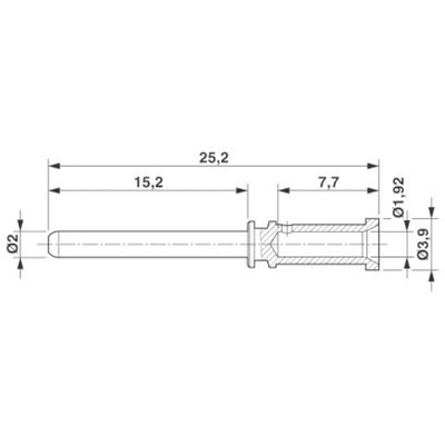 Phoenix Contact Male Crimp Circular Connector Contact, Wire Size 0.75 → 1.5 mm²