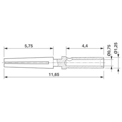 Phoenix Contact Female Crimp Circular Connector Contact, Contact Size 0.8mm, Wire Size 0.08 → 0.25 mm²
