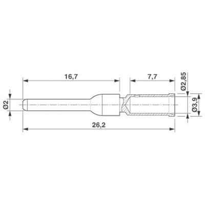 Phoenix Contact Male Crimp Circular Connector Contact, Contact Size 2mm, Wire Size 2.5 → 4 mm²
