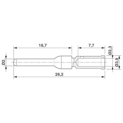 Phoenix Contact Male Crimp Circular Connector Contact, Contact Size 2mm, Wire Size 1.5 → 2.5 mm²