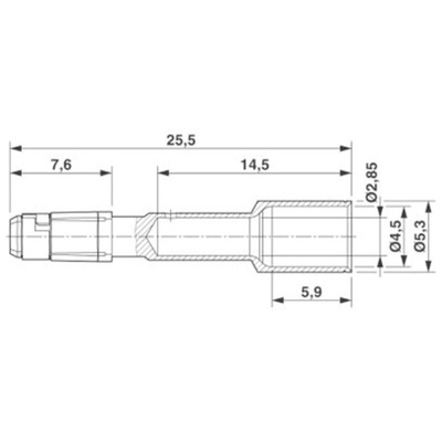 Phoenix Contact Female Crimp Circular Connector Contact, Contact Size 2mm, Wire Size 4 mm