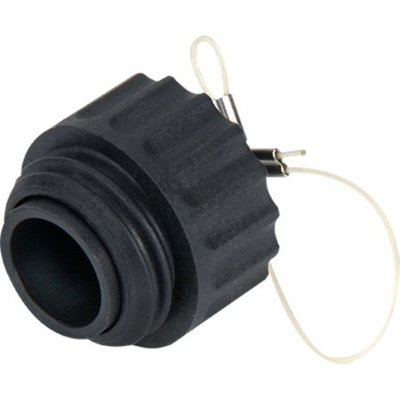 RS PRO Female, Male Circular Connector Dust Cap, Shell Size 29 IP67 Rated, with Black Finish, Nylon 66