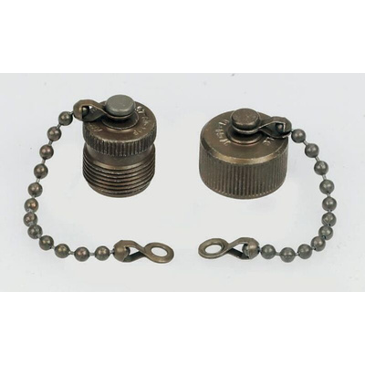 Amphenol 97 MIL-DTL-5015 Plug Dust Cap, Shell Size 10 IP66 Rated, with Olive Drab Cadmium Finish, Aluminium