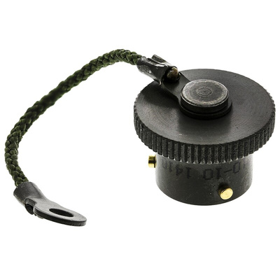 Amphenol 62GB MIL-DTL-26482 Socket Dust Cap, Shell Size 10, with Zinc Cobalt Finish, Aluminium