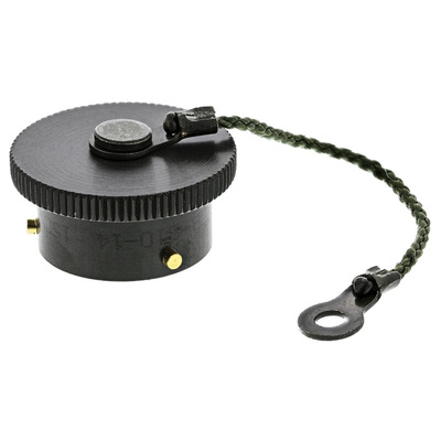 Amphenol 62GB MIL-DTL-26482 Socket Dust Cap, Shell Size 14, with Zinc Cobalt Finish, Aluminium