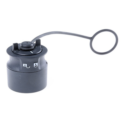 Bulgin 6000 Female Dust Cap, Shell Size 32 IP66, IP68, IP69K Rated, Thermoplastic