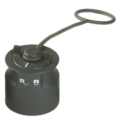 Bulgin 6000 Male Dust Cap, Shell Size 26 IP66, IP68, IP69K Rated, Thermoplastic