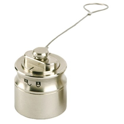 Bulgin 6000 Female Dust Cap, Shell Size 32 IP66, IP68, IP69K Rated, with Nickel Finish, Brass