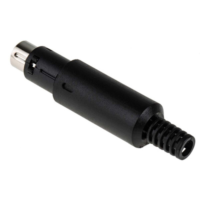 RS PRO 6 Pole Miniature Din Plug, 1A, 50 V ac/dc, Male, Cable Mount