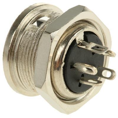 RS PRO 4 Pole Din Socket, 4A, 100 V ac, Female, Panel Mount