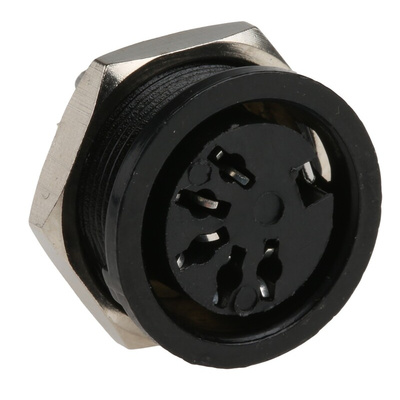 RS PRO 5 Pole Din Socket, 4A, 100 V ac, Female, Panel Mount