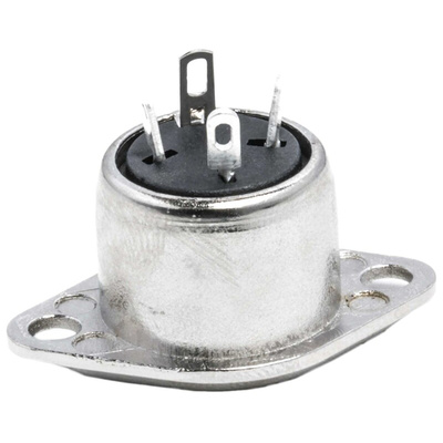RS PRO 3 Pole Din Socket, 1A, 100 V ac, Push Lock, Female, Chassis Mount