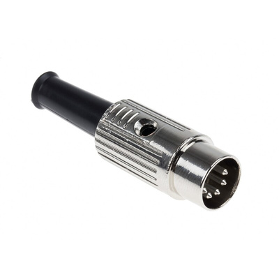 RS PRO 5 Pole Din Plug, 1A, 100 V ac, Male, Cable Mount