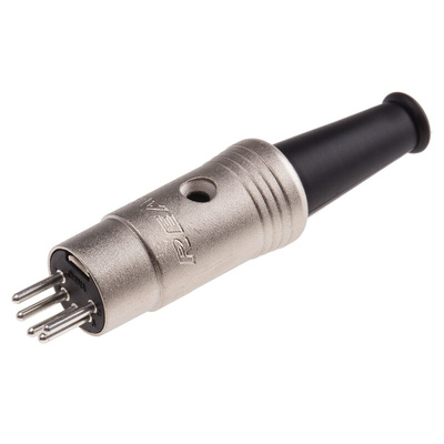 RS PRO 5 Pole Din Plug, Male, Cable Mount