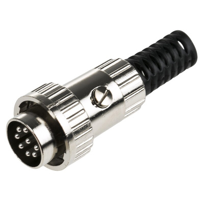 RS PRO 8 Pole Din Plug, 2A, 100 V ac, Twist Lock, Male, Cable Mount